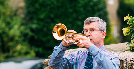 Brian THOMAS with trumpet