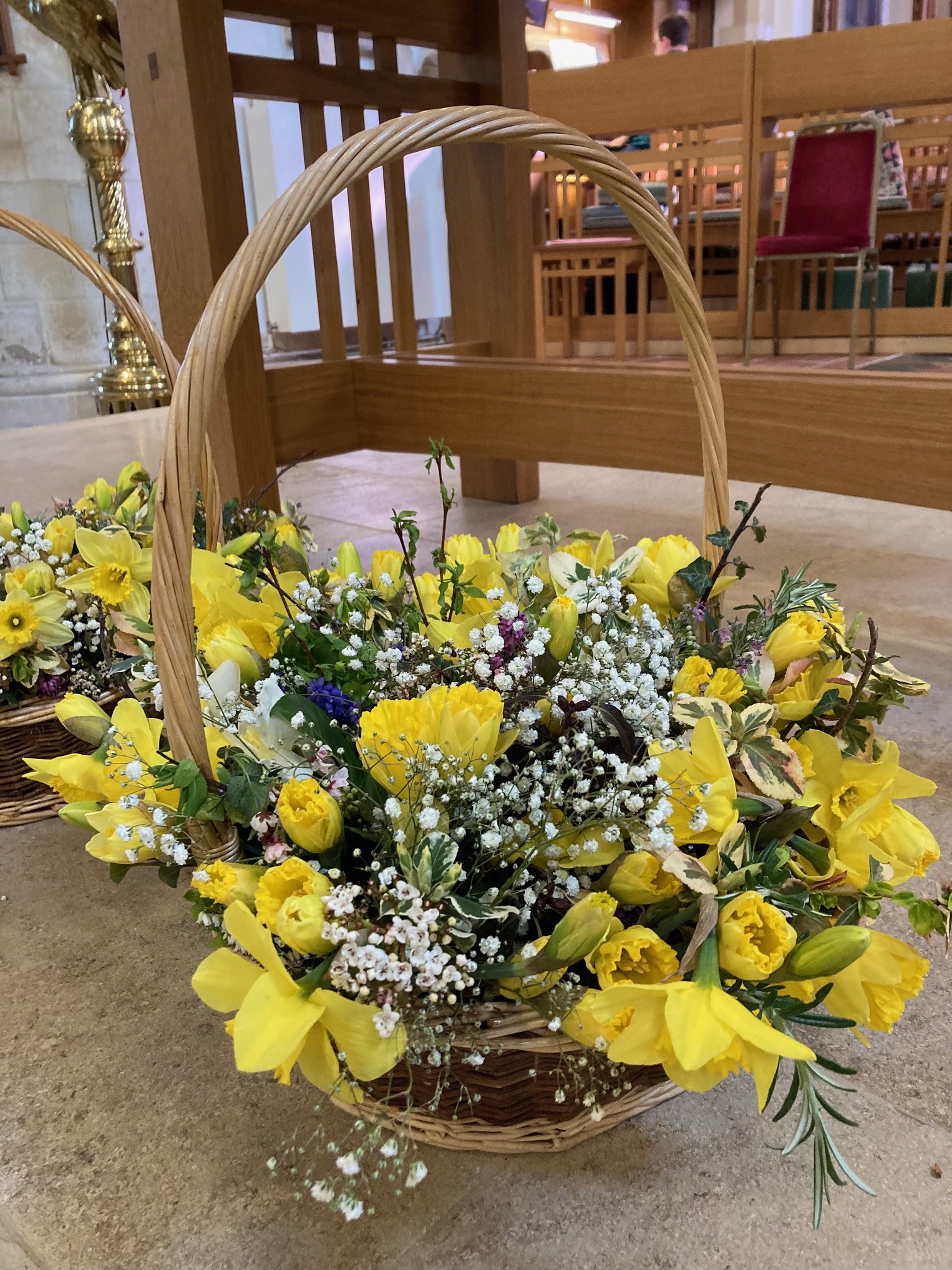 Mothering Sunday basket posies